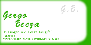 gergo becza business card